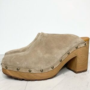 Kork Ease Sudbury Gray Tan Suede Clog 11M